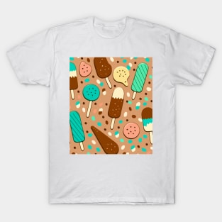 Popsicle and Sprinkles Pattern T-Shirt
